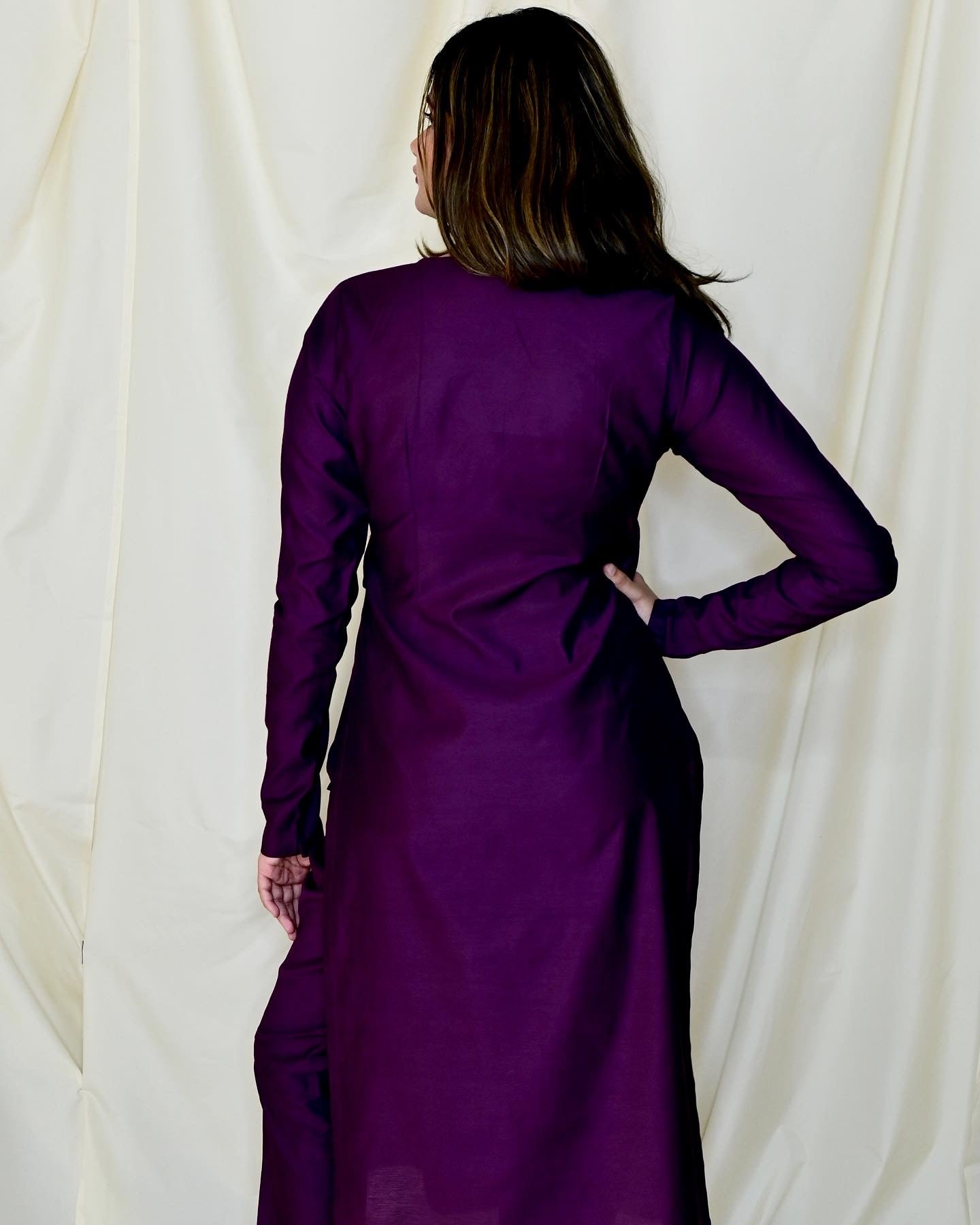 Purple Angrakha Suit Set