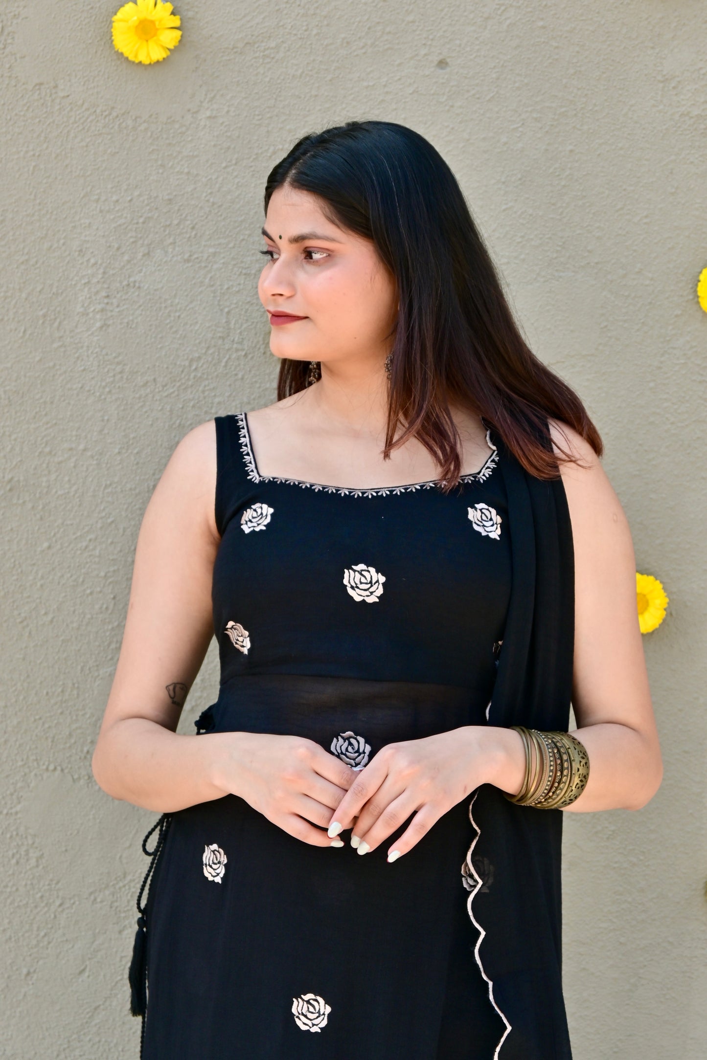 Midnight Rose Affair (Only Kurta)