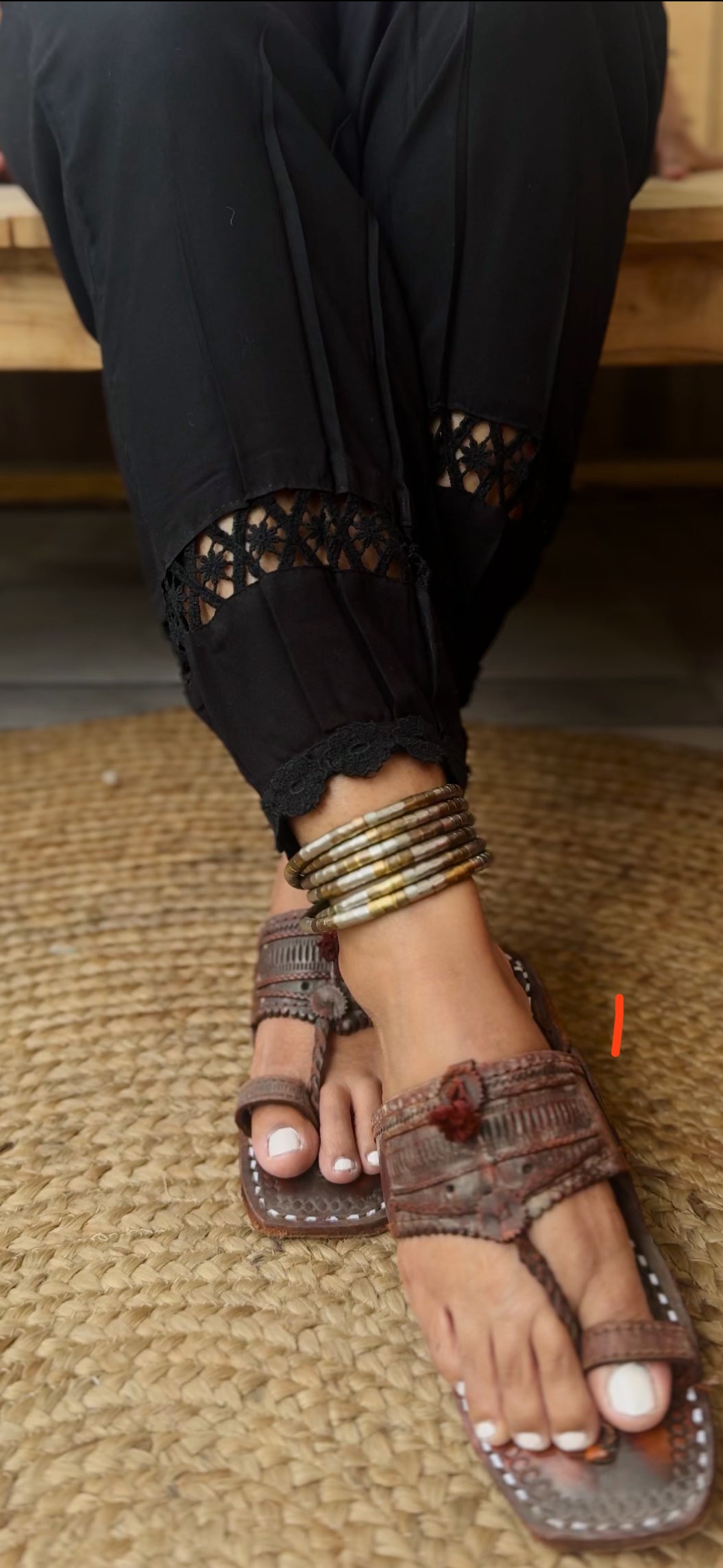 Midnight Black Tulip Pants