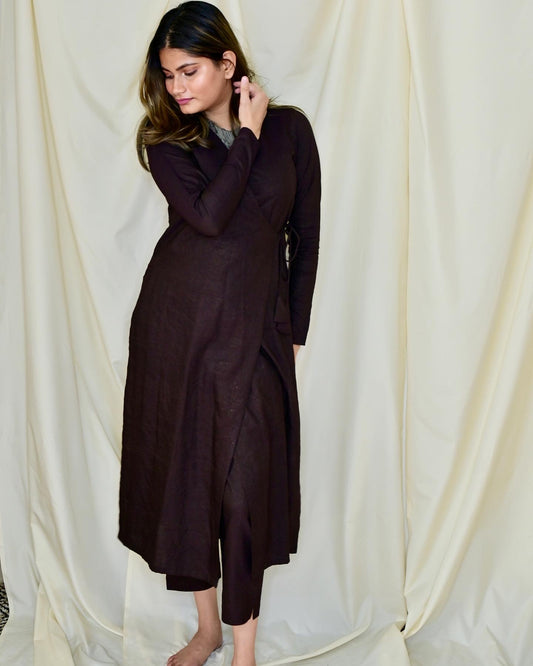 Cocoa Brown Cactus High Kurta Set