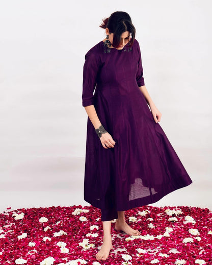 Purple Kalidar Suit Set