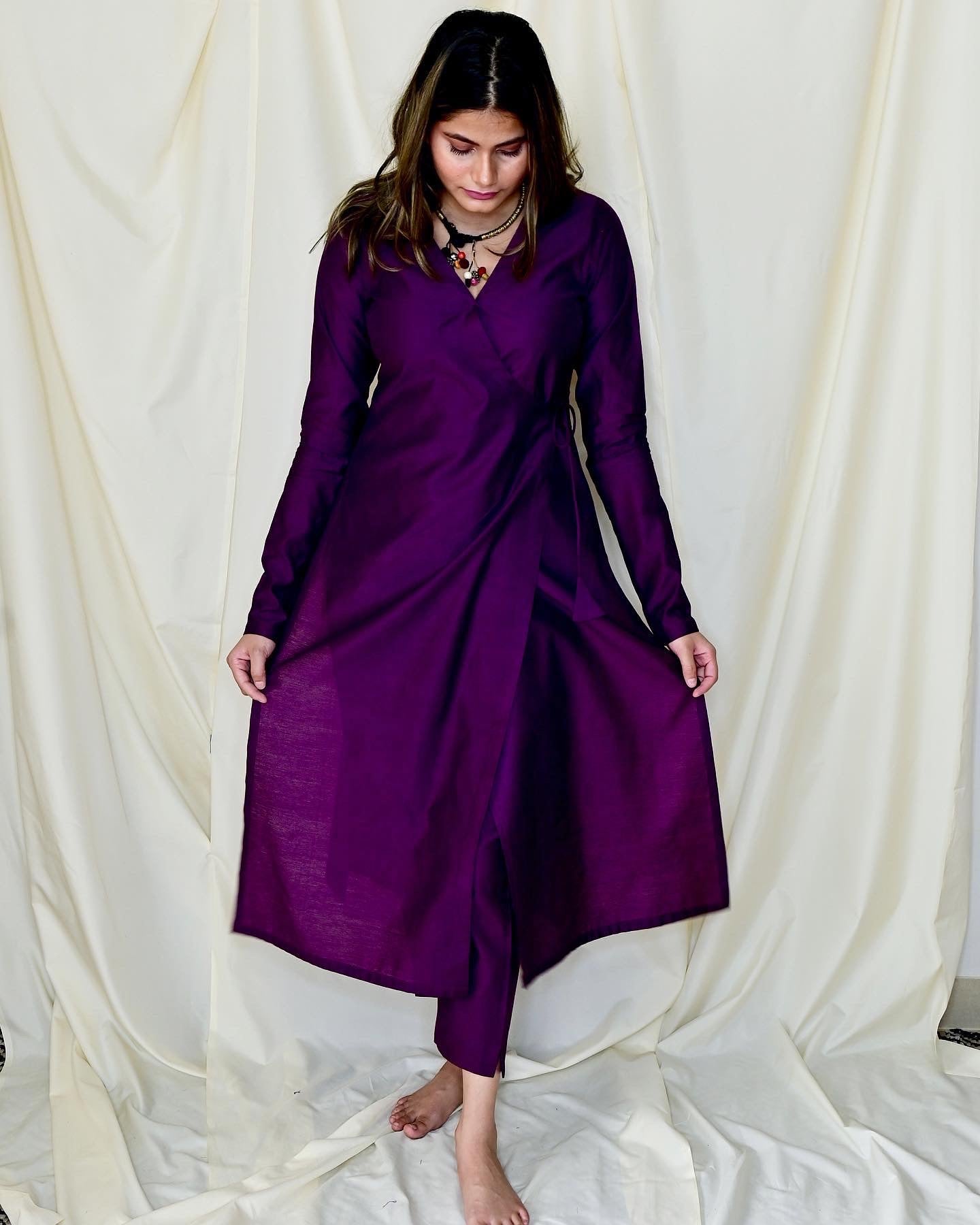 Purple Angrakha (Only Kurta)
