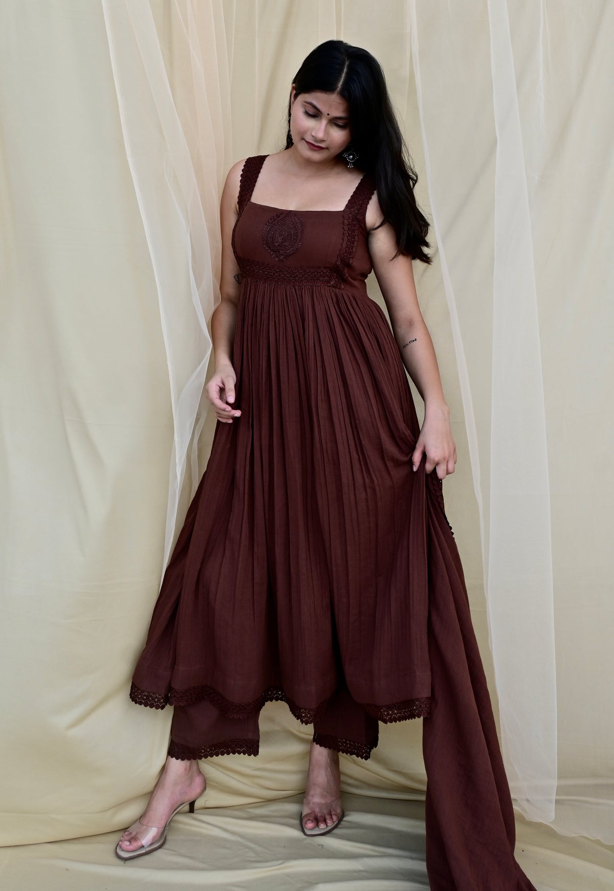 Mocha Muse Suit Set (Flared)