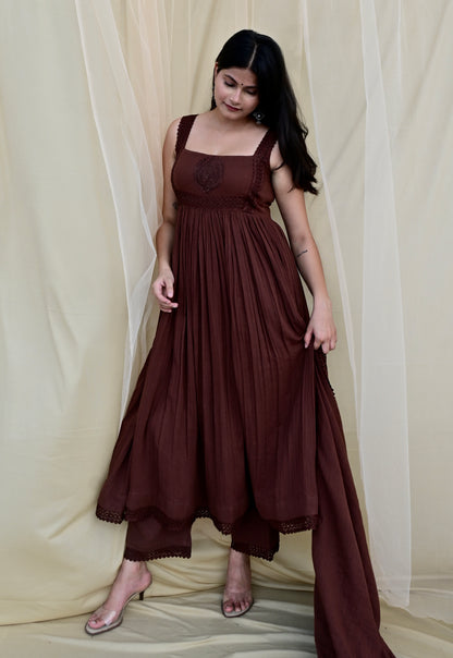 Mocha Muse Suit Set (Flared)