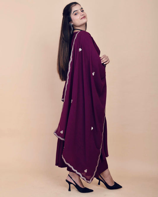 Deep Purple Alia High Slit Kurta