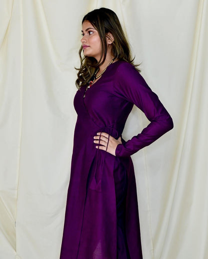 Purple Angrakha (Only Kurta)