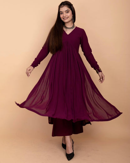 Deep Purple Alia High Slit Kurta