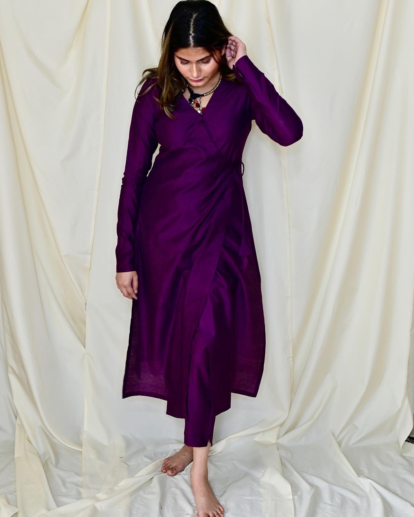 Purple Angrakha (Only Kurta)