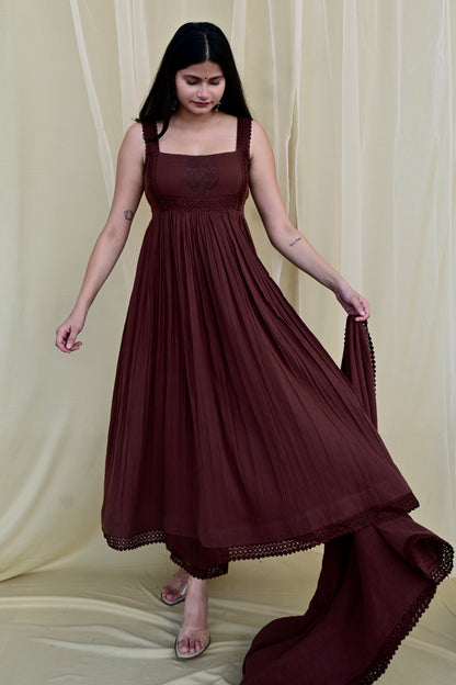 Mocha Muse Suit Set (Flared)