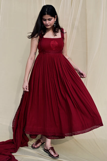 Gulaab-e-Noor Suit Set (Flared)