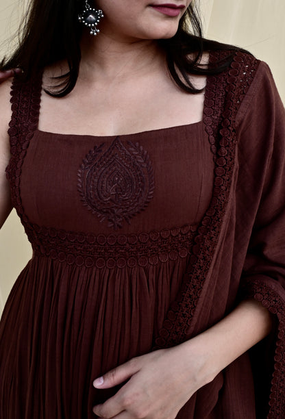 Mocha Muse Suit Set (Flared)