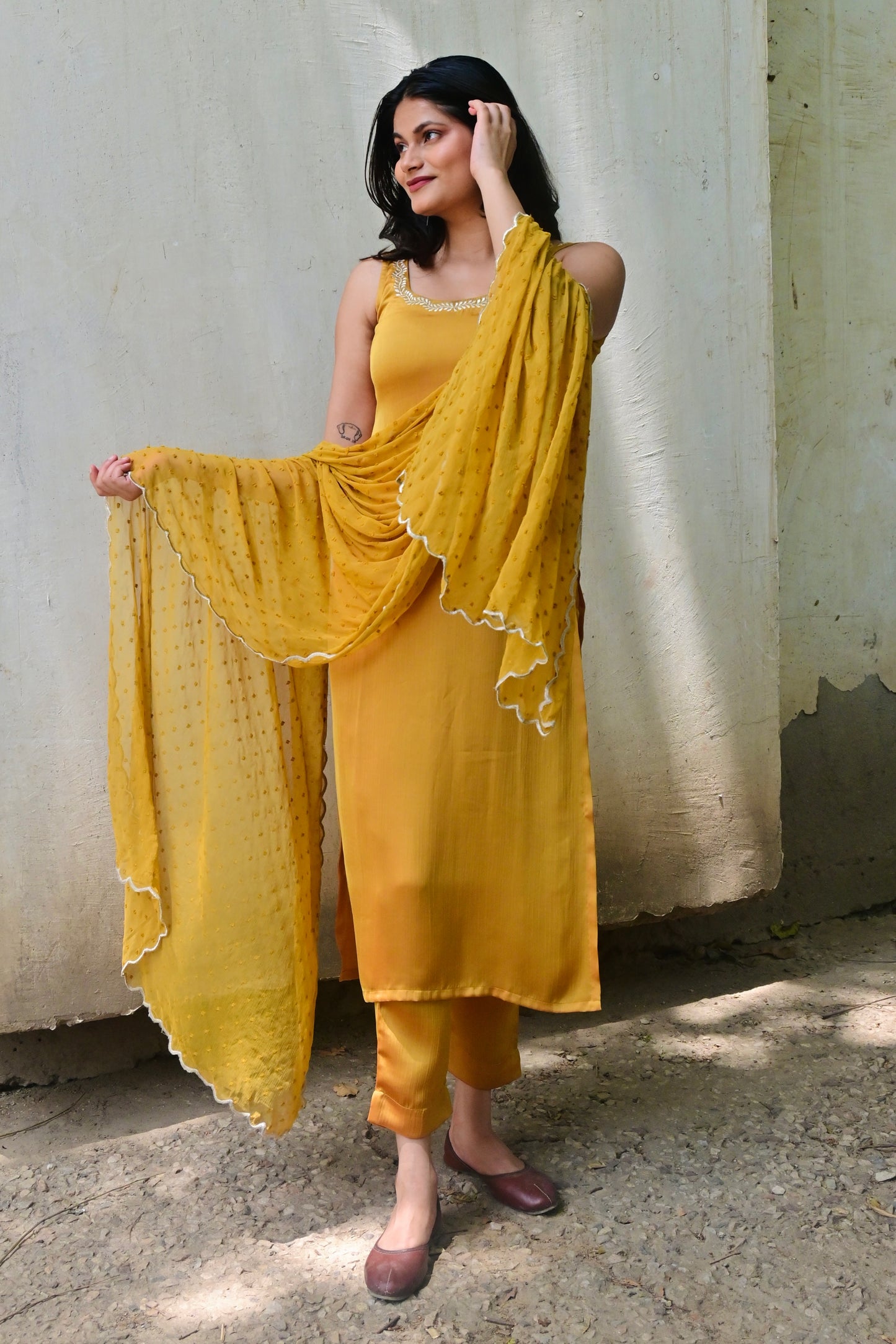 Mustard Melody Suit Set