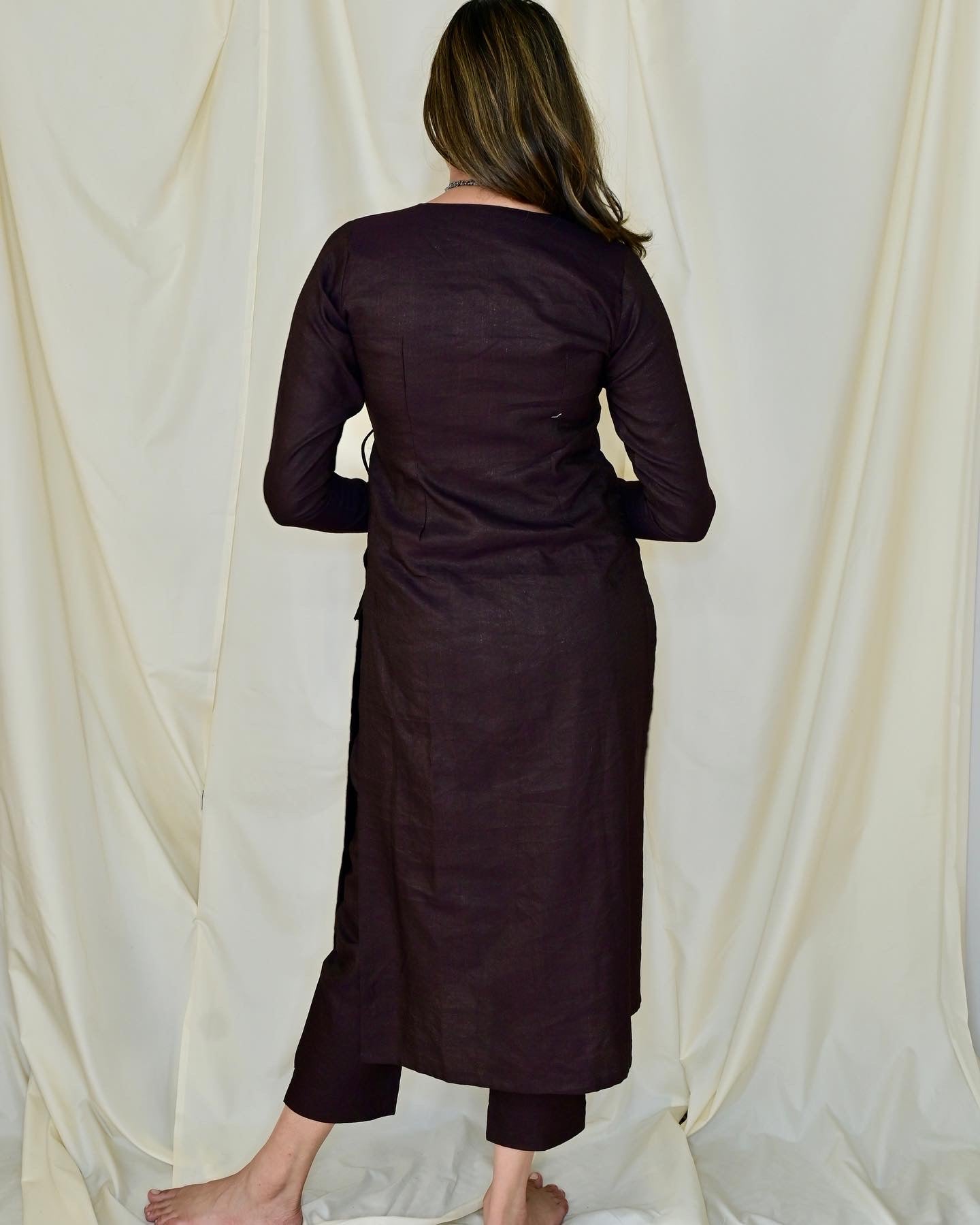 Cocoa Brown Angrakha (Only kurta)