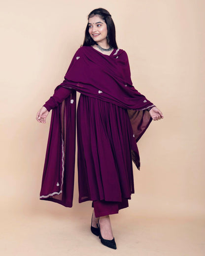 Deep Purple Alia High Slit Kurta