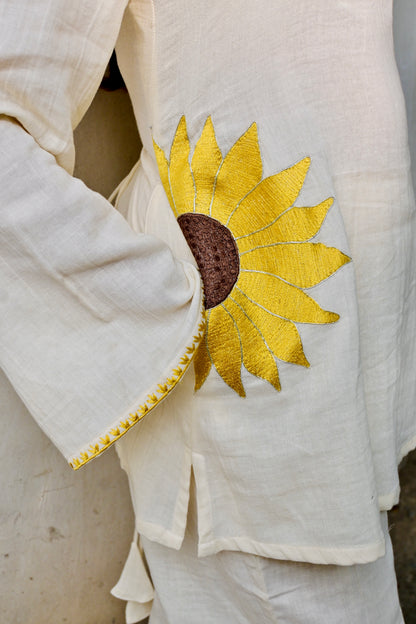 Ivory Sunflower Co-Ord Set
