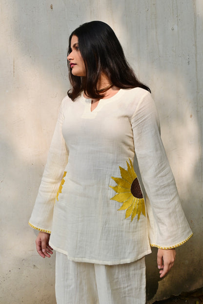 Ivory Sunflower Co-Ord Set