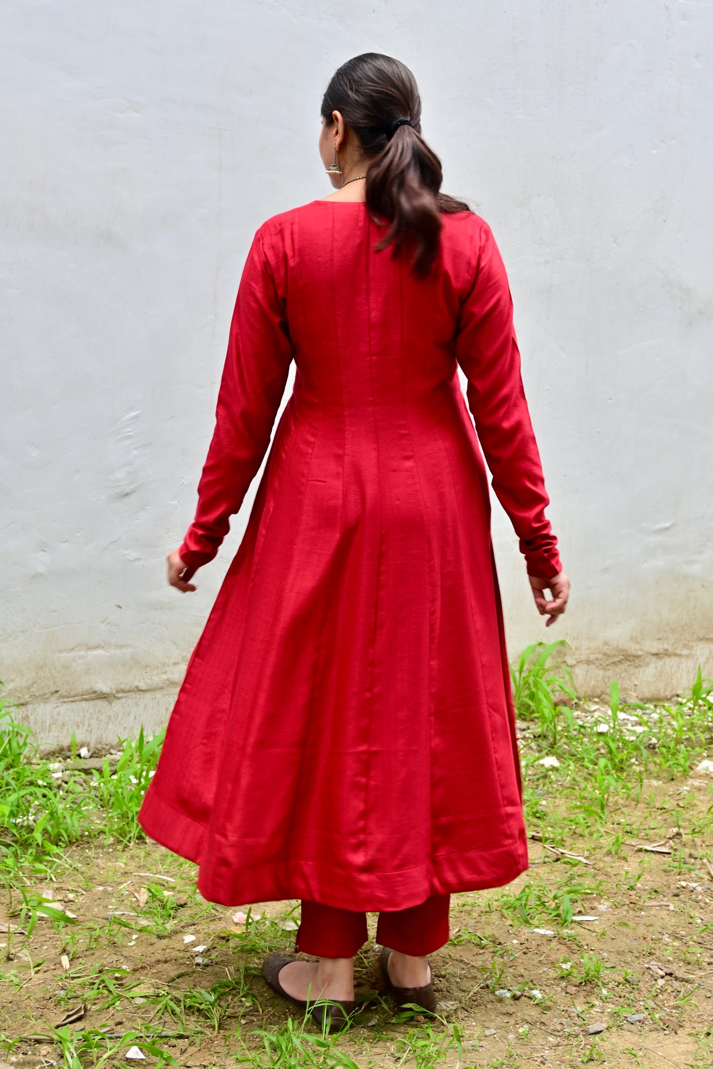 Deep Red Kalidar Suit Set