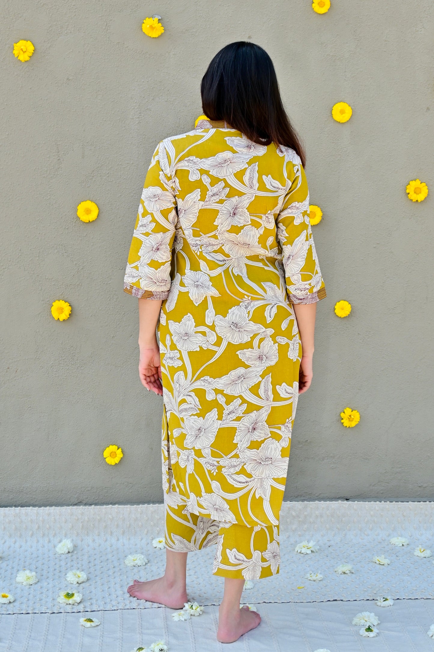 Lemon green printed Co-Ord set