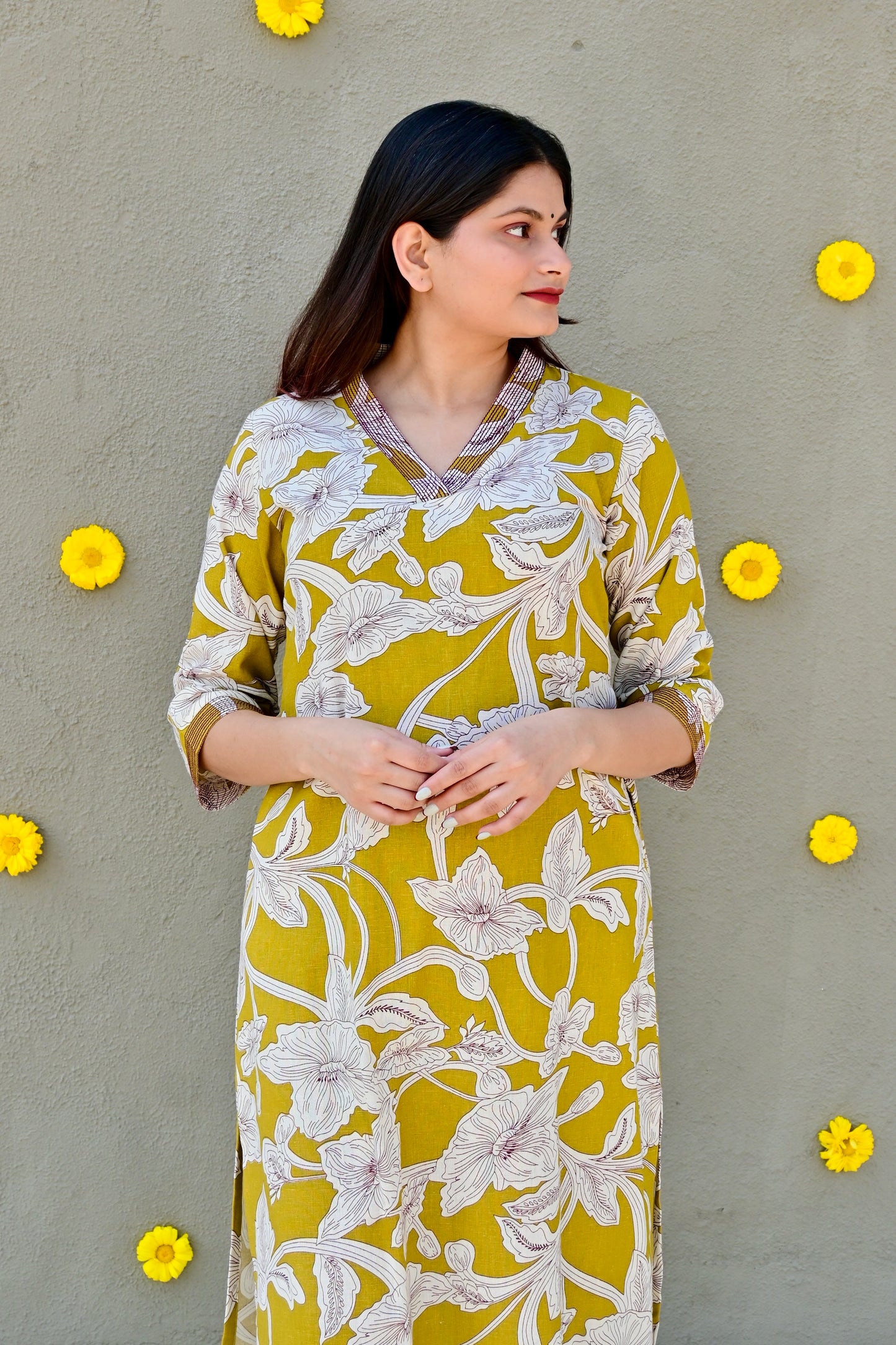 Lemon green printed Co-Ord set