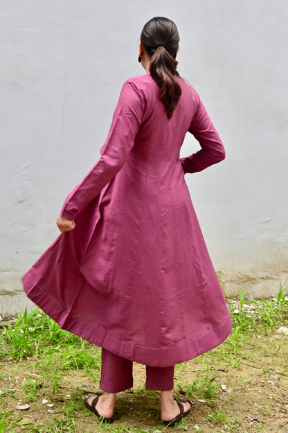 Mauve kalidar kurta set