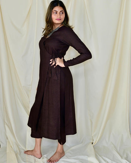 Cocoa Brown Angrakha (Only kurta)