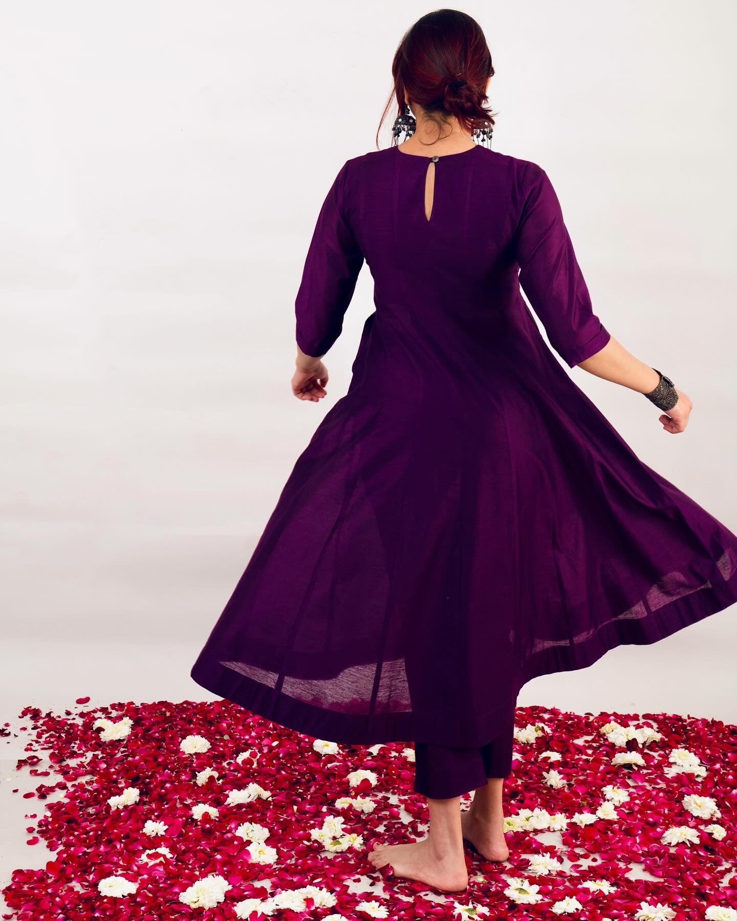 Purple Kalidar Kurta