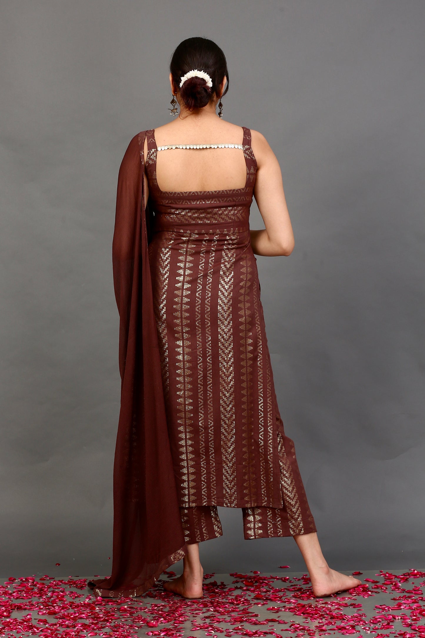 Golden Mocha Suit Set (Sleeveless)