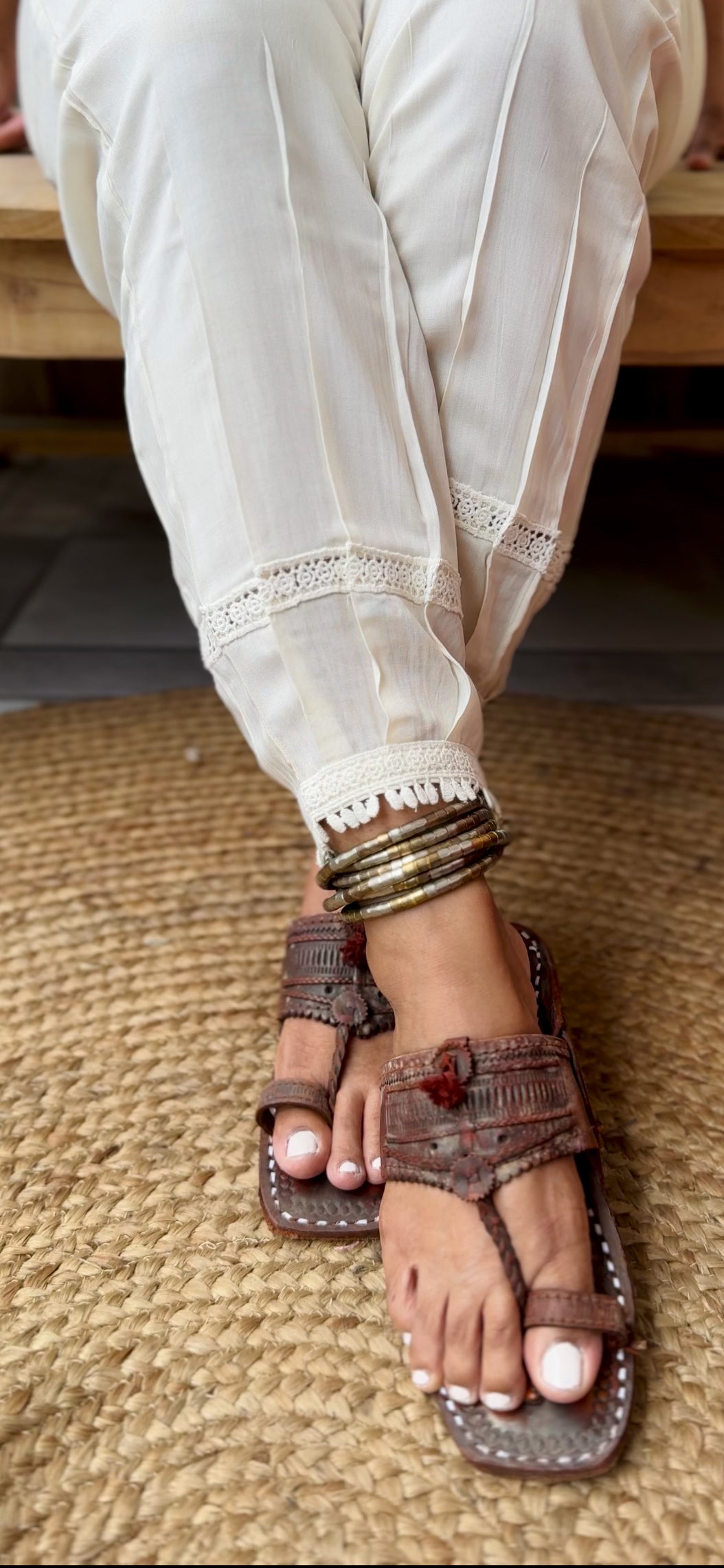 Off White Tulip Pants