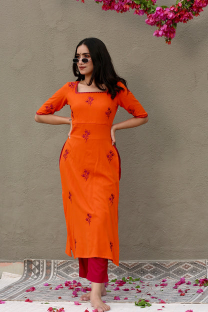 Tangerine blossom set