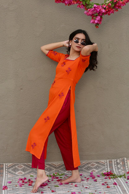 Tangerine blossom set