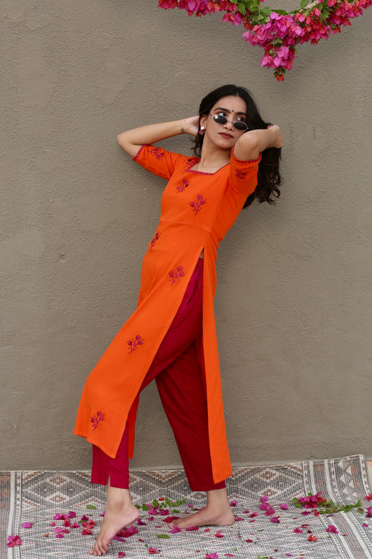 Tangerine blossom set